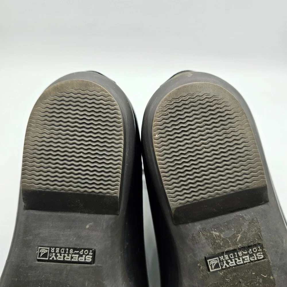 Sperry Top-Sider Womens‎ Saltwater Duck Boots Size 8 Black Gray Plaid Waterproof